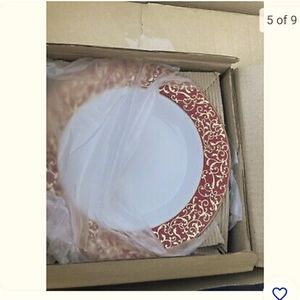 Mikasa parchment rouge china set